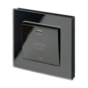 Crystal PG 10A 3-Pole Fan Isolator Switch Black